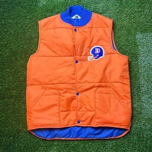 Vintage 80’s Denver Broncos Puffer Vest Fits Men’s L